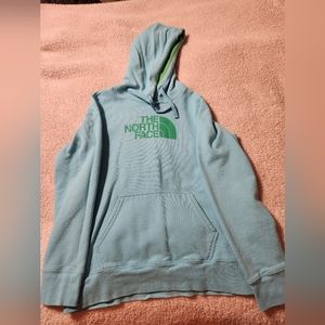NORTH FACE XL HOODIE light blue
